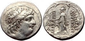 Seleukid Kings of Syria, Antiochus VII Euergetes (Sidetes) (138-129 BC). AR Tetradrachm (Silver, 28mm, 16.18g) Posthumous issue of Cappadocian Kingdom...