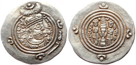 Unidentified Sasanian Kings AR drachm (Silver, 4.16g, 32mm)