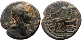 Phrygia, Prymnessus. Pseudo-autonomous AE (Bronze, 3.78g, 20mm) Time of the Antonines (138-192).
Obv: ΔΗΜΟС. Laureate head of Demos right.
Rev: ΠΡVΜ...