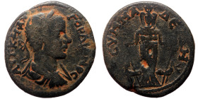 *Very rare* 
Phrygia, Synnada AE (Bronze, 9.99g, 29mm) Gordian III (238-244) 
Obv: ΑΥΤ Κ Μ ΑΝ ΓΟΡΔΙΑΝΟϹ; laureate, draped and cuirassed bust of Gordia...