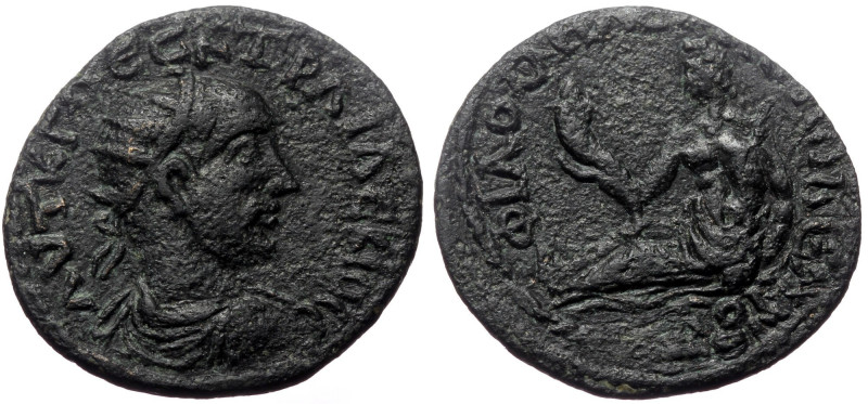 Phrygia, Philomelium. Trajan Decius (249-251) AE (Bronze, 6.48 g. 24mm.) 
Obv: Α...