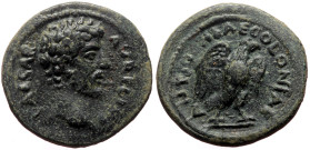 Pisidia, Antiochia AE (Bronze, 3.33g, 20mm) Marcus Aurelius (Caesar, 139-161) struck under Antoninus Pius. 
Obv: AVRELIVS CAESAR Bare head of Marcus A...