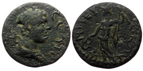 Pisidia, Termessus Major AE (Bronze, 6.75g, 23mm) uncertain reign
Obv: ΤƐΡΜΗϹϹƐΩΝ; draped bust of Hermes, r., with caduceus on shoulder
Rev: ƐΛƐΥΘƐΡΩΝ...