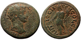 Pisidia, Antioch AE (Bronze, 5,84, 24mm) Caracalla (198-217) 
Obv: ANTONINVS PIVS AVG. Laureate, draped and cuirassed bust right. 
Rev: ANTIOCH GEN CO...