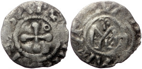 France, Provence. Anonymous Bishops, AR, Denier (Silver, 1.00 g. 17mm.) Valence. 1100-1225 AD.
Obv: + VRBS VΛLЄNTIΛI / Urbs Valentiai (City of Valence...