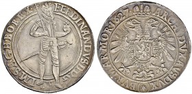 RDR / ÖSTERREICH 
 Ferdinand II. 1618-1637 
 Taler 1627, Kuttenberg. Münzmeister Matthias Hölzl. 29.13 g. Dietiker 720. Dav. 3143. Attraktives Exemp...