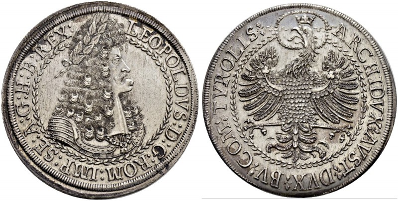 RDR / ÖSTERREICH 
 Leopold I. 1657-1705 
 Doppeltaler o. J. (1693), Hall. 57.0...