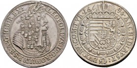 RDR / ÖSTERREICH 
 Leopold I. 1657-1705 
 Taler 1694, Hall. 28.68 g. M.T. 753. Dav. 3245. Sehr schön.