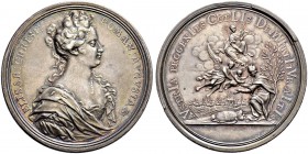RDR / ÖSTERREICH 
 Karl VI. 1711-1740 
 Silbermedaille 1716. Auf die Geburt des Kronprinzen Leopold. Stempel von G. W. Vestner. Brustbild der Kaiser...