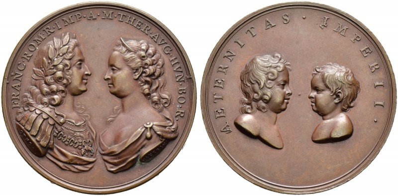 RDR / ÖSTERREICH 
 Maria Theresia, 1740-1780 
 Bronzemedaille o. J. (1745). Au...