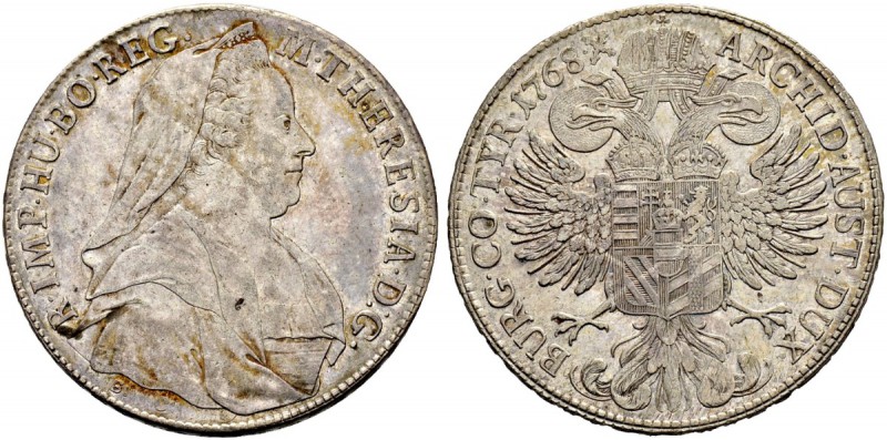 RDR / ÖSTERREICH 
 Maria Theresia, 1740-1780 
 Taler 1768, SC-Günzburg. 28.05 ...