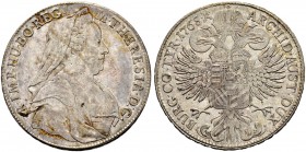 RDR / ÖSTERREICH 
 Maria Theresia, 1740-1780 
 Taler 1768, SC-Günzburg. 28.05 g. Herinek 501. Dav. 1149. Etwas justiert. Fast vorzüglich.