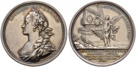 RDR / ÖSTERREICH 
 Joseph II. 1765-1790 
 Silbermedaille 1765. Auf seine Vermählung mit Josepha von Bayern. Stempel von F. A. Schega. Drapiertes Bru...