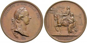 RDR / ÖSTERREICH 
 Joseph II. 1765-1790 
 Bronzemedaille 1773. Auf seine Reise nach Siebenbürgen. Stempel von M. Krafft. Belorbeertes Brustbild nach...