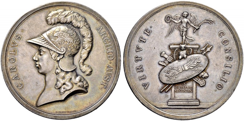 RDR / ÖSTERREICH 
 Franz II. (I.), 1792-1835 
 Silbermedaille 1799. Auf den Si...
