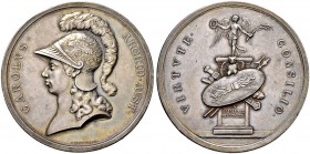 RDR / ÖSTERREICH 
 Franz II. (I.), 1792-1835 
 Silbermedaille 1799. Auf den Sieg seines Bruders, Erzherzog Karl, bei Stockach. Stempel von P. Balden...