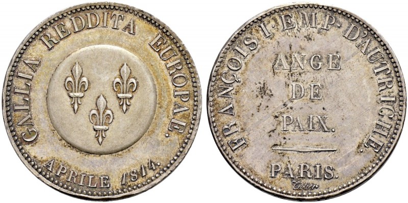 RDR / ÖSTERREICH 
 Franz II. (I.), 1792-1835 
 Probe-5 Francs 1814. Auf seinen...