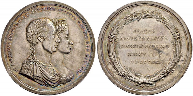 RDR / ÖSTERREICH 
 Franz II. (I.), 1792-1835 
 Silbermedaille 1820. Auf den Be...