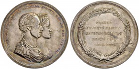 RDR / ÖSTERREICH 
 Franz II. (I.), 1792-1835 
 Silbermedaille 1820. Auf den Besuch des Kaiserpaares in Prag. Stempel von J. W. Lang. Die Brustbilder...