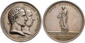 RDR / ÖSTERREICH 
 Franz II. (I.), 1792-1835 
 Silbermedaille 1824. Prämie des Josephinums in Wien. Stempel von J. D. Boehm. Die Brustbilder von Fra...