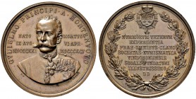 RDR / ÖSTERREICH 
 Franz Joseph I. 1848-1916 
 Bronzemedaille 1895. Auf den Tod des Prinzen Wilhelm von Montenuovo, gewidmet von der Numismatischen ...