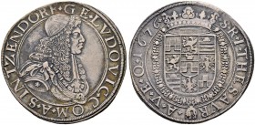 RDR / ÖSTERREICH 
 Sinzendorf, Grafschaft 
 Georg Ludwig, 1616-1680. Taler 1676. 28.20 g. Pavlicek/Schön 2. Holzmair 84. Av. Justierspuren. Gutes se...