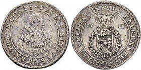 RDR / ÖSTERREICH 
 Trautson, Grafschaft 
 Paul Sixtus von Falkenstein, 1589-1621. Doppeltaler 1618, Wien. 56.91 g. Pavlicek/Schön 10. Dav. 3421. Sel...