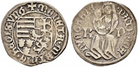 RDR / ÖSTERREICH 
 UNGARN 
 Matthias Corvinus, 1458-1490 
 Groschen o. J. Mzz. K - P. 2.64 g. Huszar 695 var. Fast sehr schön.