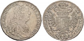 RDR / ÖSTERREICH 
 UNGARN 
 Franz I. 1745-1765 
 Taler 1756, KB-Kremnitz. Huszar 1787. Dav. 1157. Gutes sehr schön.