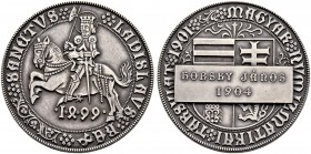 RDR / ÖSTERREICH 
 UNGARN 
 Franz Joseph I. 1848-1916 
 Silbermedaille 1901/1904. Gedenkmedaille der ungarischen Numismatischen Gesellschaft auf da...
