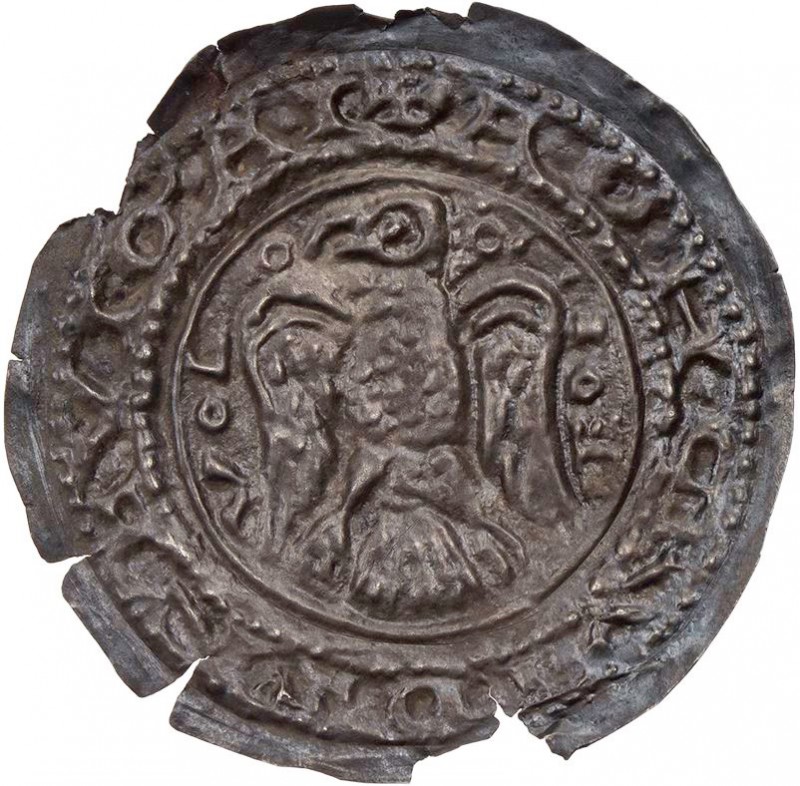 ARNSTEIN GRAFSCHAFT
Walter II., 1135-1176. Brakteat Hettstedt Trugschrift: + AO...