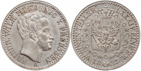 BRANDENBURG - PREUSSEN PREUSSEN, KÖNIGREICH
Friedrich Wilhelm III., 1797-1840. 1/6 Taler 1823 A AKS 26; J. 58a; Olding 185b. min. berieben, vz-St