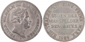 BRANDENBURG - PREUSSEN PREUSSEN, KÖNIGREICH
Friedrich Wilhelm III., 1797-1840. Ausbeutetaler 1829 A Berlin AKS 18; J. 63; Thun 251. ss