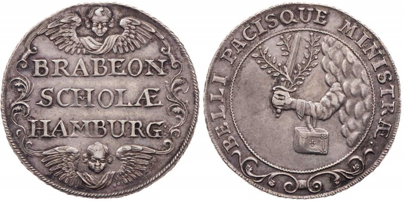 HAMBURG STADT
 Silbermedaille o. J. (nach 1639) Schulprämienmedaille (Brabeon) ...