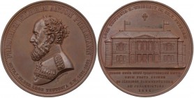 POTSDAM STADT
 Bronzemedaille 1881 (v. Kullrich) Auf das 50-jährige Jubiläum von F. W. A. Puhlmann, Meister der Potsdamer Loge Teutonia zur Weisheit,...