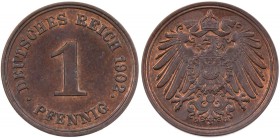 REICHSKLEINMÜNZEN
 1 Pfennig 1902 G J. 10. R vz-St