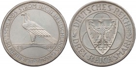 WEIMARER REPUBLIK
 3 Reichsmark 1930 F Zur Rheinland-Räumung J. 345. min. Randf., St