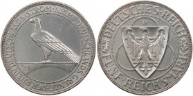 WEIMARER REPUBLIK
 5 Reichsmark 1930 D Zur Rheinland-Räumung J. 346. kl. Kratzer, vz-St