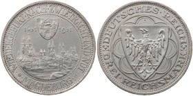 WEIMARER REPUBLIK
 3 Reichsmark 1931 A Zum 300. Jahrestag des Brands von Magdeburg J. 347. vz