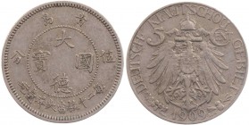 DEUTSCHE KOLONIEN KIAUTSCHOU
 5 Cent 1909 (A) J. 729. ss