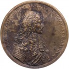 FRANKREICH/LOTHRINGEN HERZOGTUM
Karl IV. zum zweiten Mal, 1661-1670. Bronzeklischee o. J. Geharnischtes Brustbild mit Allongeperücke n. r., Dm. 71 mm...
