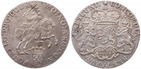 NIEDERLANDE HOLLAND
Provinz der Vereinigten Niederlande, 1543-1795. Dukaton (zilveren rijder) 1771 Dordrecht Vs.: Ritter zu Pferd über Wappen n. r., ...