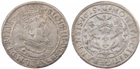 POLEN DANZIG
Sigismund III., 1587-1632. Ort (1/4 Reichstaler) 1615 Vs.: bekrönte Büste n. r., Rs.: bekröntes Stadtwappen zwischen 2 Löwen Bahrfeld 82...