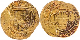 SPANIEN KÖNIGREICH
Carlos I. und Juana, 1504-1516-1555. 1 Escudo o. J. Sevilla Vs.: bekröntes Wappen, Rs.: befußtes Kreuz in Vierpass Calicó 55; Fr. ...