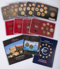 DIVERSE
 Lot Kursmünzensätze Euro-KMS Deutschland 2003 F und G, 2006 F, 2007 J, Luxemburg 2004 (2), Malta 2008 (2), Belgien 2008, Slowenien 2007, Slo...