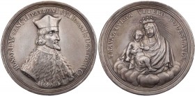 RELIGION WALLFAHRT
Alt-Bunzlau Silbermedaille 1721 (v. P.P. Werner) Auf die päpstliche Annerkennung des Kultes des Johann von Nepomuk, Vs.: Brustbild...