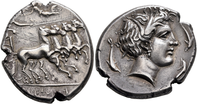 SICILY. Lilybaion (as ‘Cape of Melkart’). Circa 330-305 BC. Tetradrachm (Silver,...