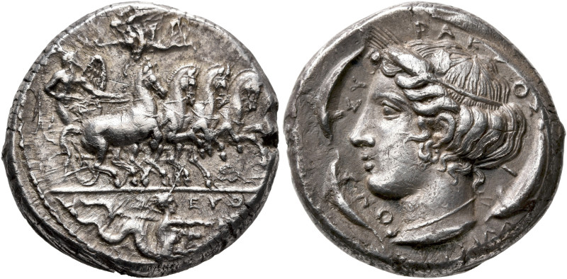 SICILY. Syracuse. Second Democracy, 466-405 BC. Tetradrachm (Silver, 25 mm, 17.1...