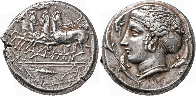 SICILY. Syracuse. Dionysios I, 405-367 BC. Tetradrachm (Silver, 24 mm, 17.32 g, ...