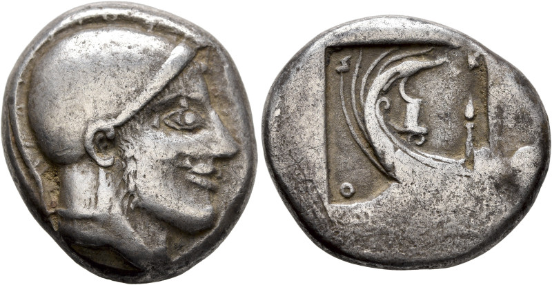 MACEDON. Skione. Circa 480-470 BC. Tetradrachm (Silver, 24 mm, 16.68 g, 3 h). He...